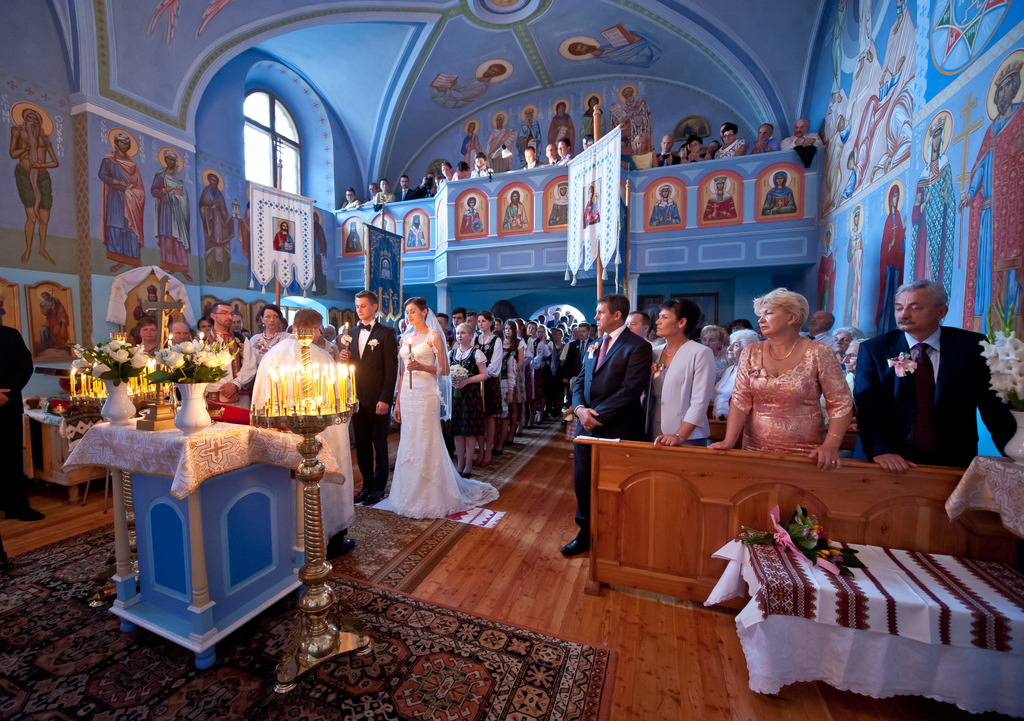 cerkiew, zimna woda, ślub prawosławny, slub łemkowski